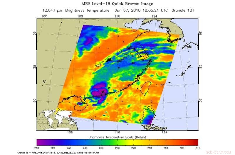 NASA’s Aqua Satellite Captures Tropical Storm Ewiniar’s Landfall in China