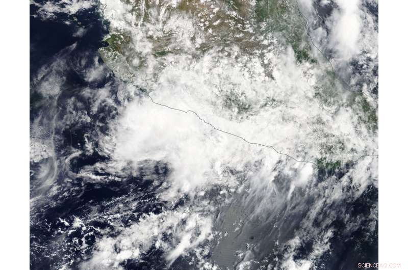 NASA’s Terra Satellite Observes Tropical Depression Carlotta’s Weakening Over Mexico
