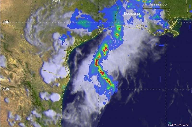 GPM Satellite Observes Intense Rainstorms Over Southern Texas and Gulf of Mexico