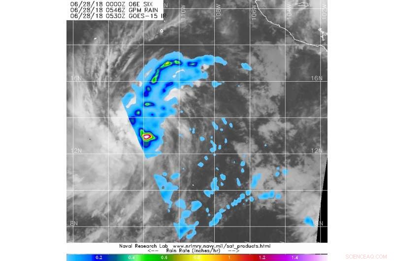 NASA Tracks Rapid Intensification of Tropical Depression 6-E into Storm Emilia