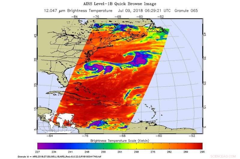 NASA’s Infrared Imaging Reveals Tropical Storm Chris’s Structure