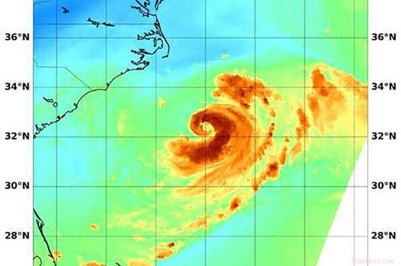Aqua Satellite Detects Distinct Cloud Signature Over Tropical Storm Chris