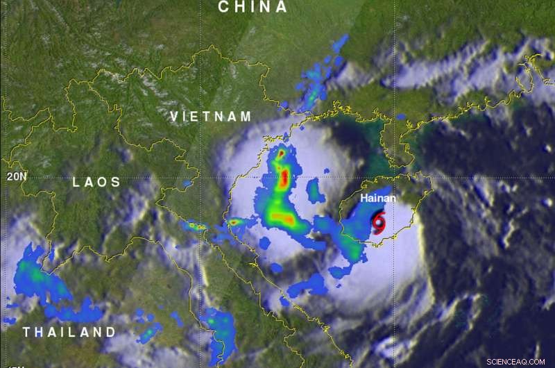 NASA Investigates Rainfall Trail of Tropical Cyclone Son‑Tinh During Landfall