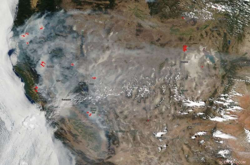 NASA Satellite Images Reveal California Caught in Thick Smoke
