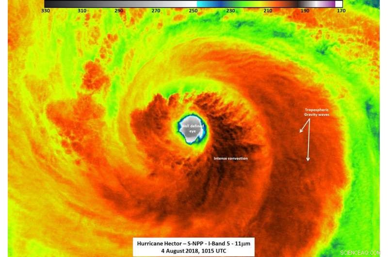 Suomi NPP Satellite Captures Night‑time and Infrared Images of Hurricane Hector