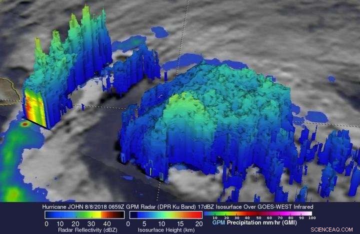 GPM Satellite Overflies Weakening Hurricane John, Tracking Decline