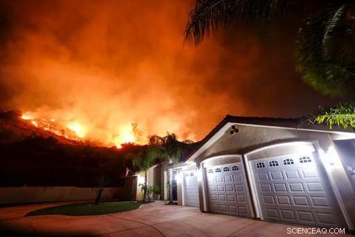 California Firefighters Battle to Protect Homes from Wildfire