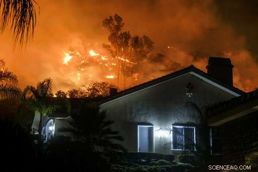 California Firefighters Battle to Protect Homes from Wildfire