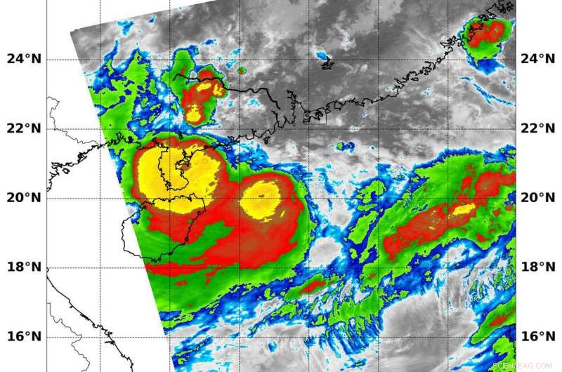 NASA Detects Intense Storms over Southern China Triggered by Tropical Storm Bebinca