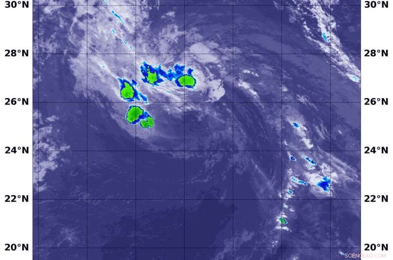 NASA Monitors Fragmented Tropical Storm Hector as It Moves into Northwestern Pacific