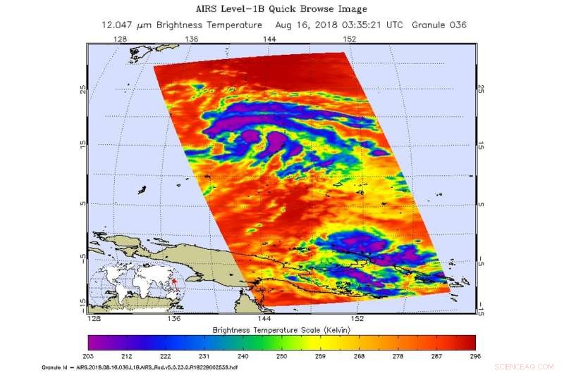 NASA Infrared Images Reveal Tropical Storm Soulik Intensifying
