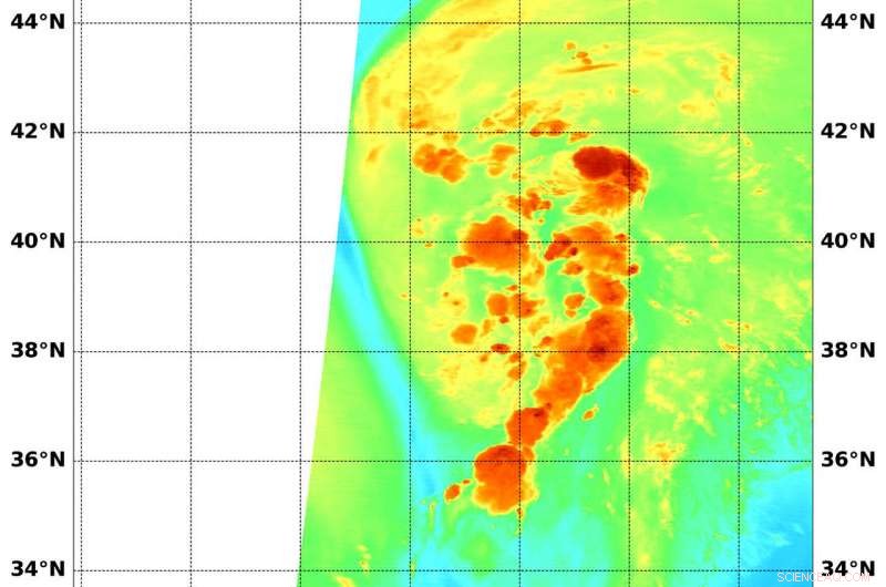 NASA s Aqua Satellite Reveals Patchy Convection in Sub‑Tropical Storm Ernesto