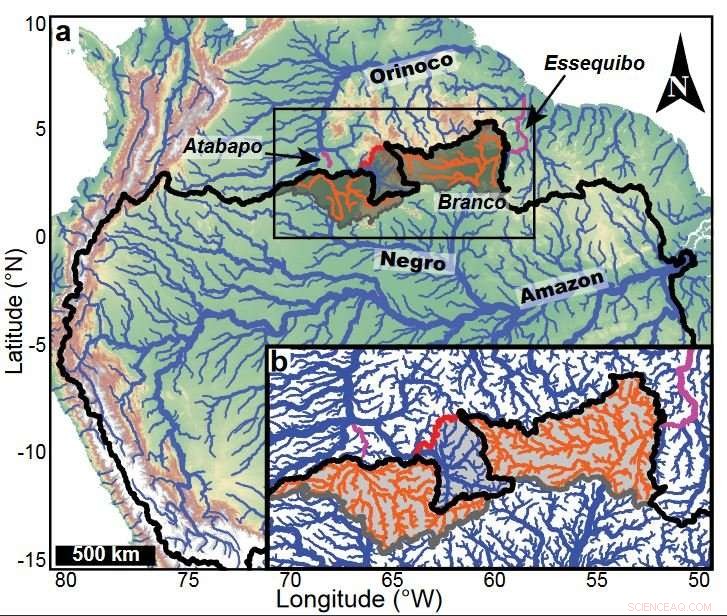 Amazon River Draws Water from Orinoco Through the Rio Casiquiare Distributary
