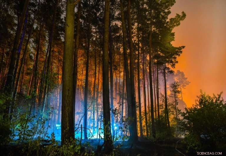 Raging forest fire devastates German villages