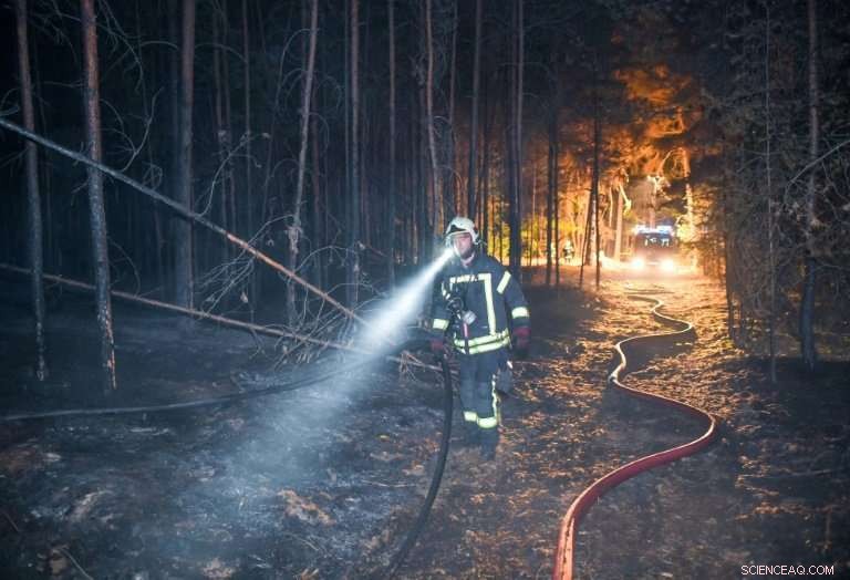 Raging forest fire devastates German villages