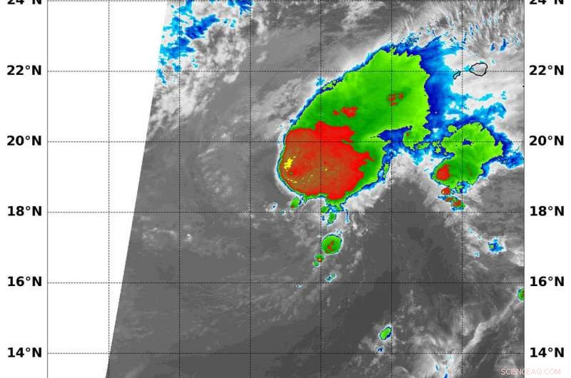 NASA Detects Powerful Wind Shear Impacting Tropical Cyclone Lane