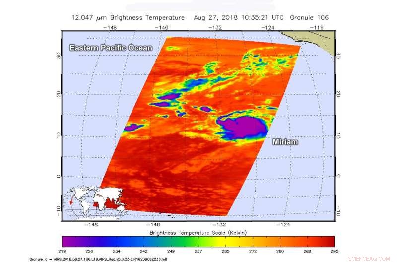 NASA Finds Minimal Improvement in Tropical Storm Miriam s Structure