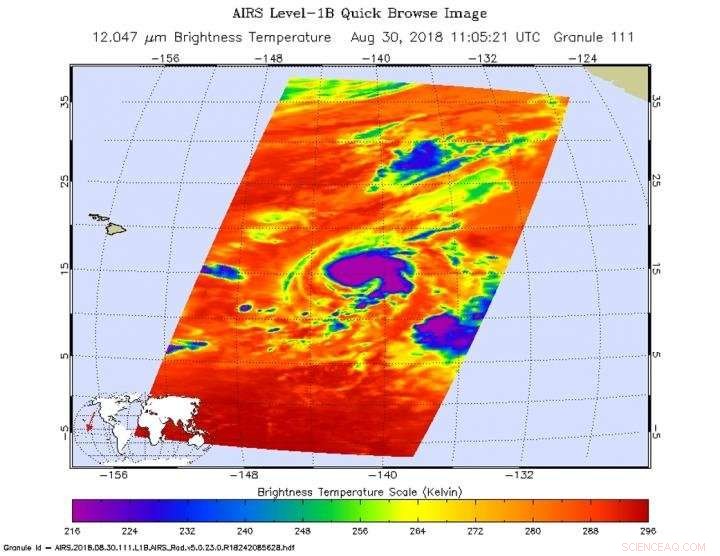 NASA Satellite Tracks Hurricane Miriam Across the Central Pacific