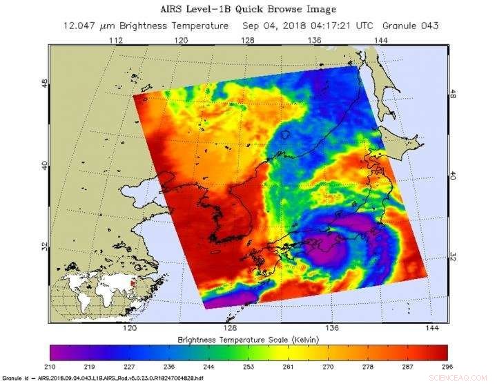 NASA Satellite Tracks Tropical Storm Jebi’s Landfall in Japan