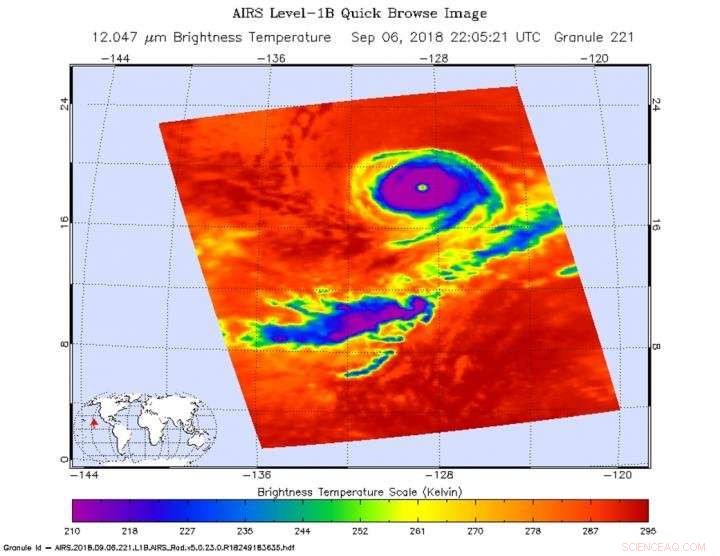 NASA’s Aqua Satellite Reveals Clear View of Hurricane Olivia’s Eye