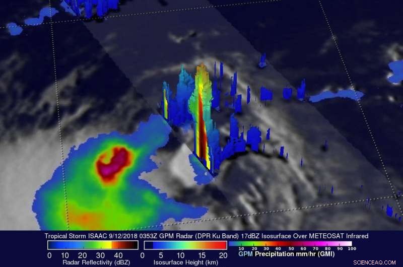 NASA/JAXA Satellite Detects Record-Breaking Rainfall in Tropical Storm Isaac