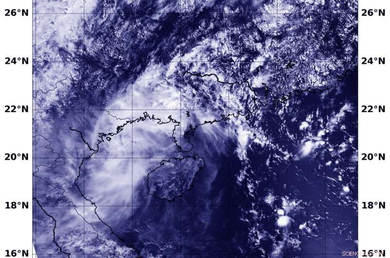 NASA-NOAA Satellite Captures Tropical Depression Barijat Traversing the Gulf of Tonkin