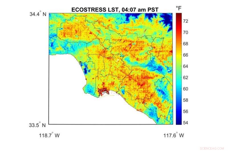 NASA’s ECOSTRESS Satellite Reveals Los Angeles Heat Islands