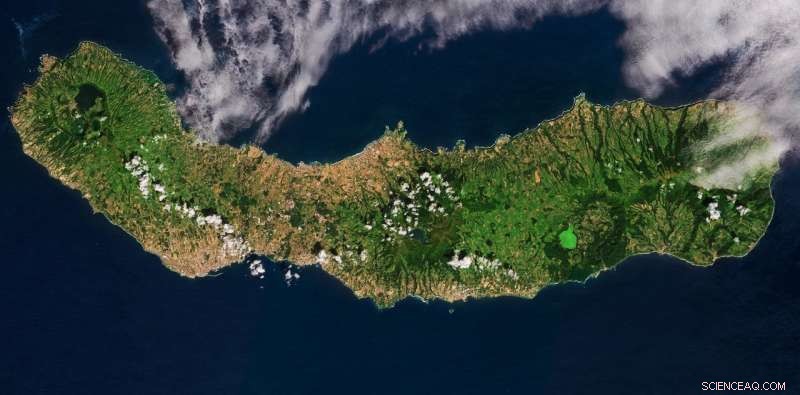São Miguel Island: Stunning Satellite View from Copernicus Sentinel-2A