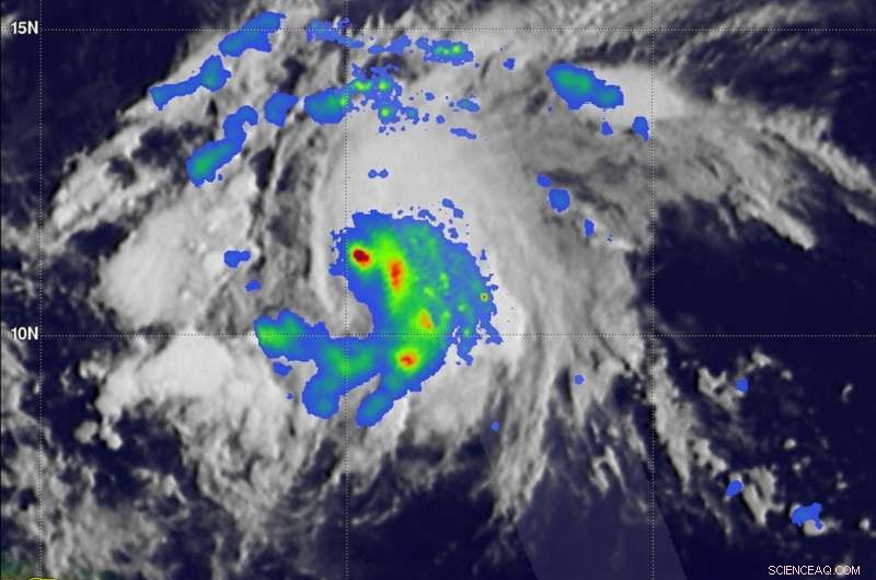 NASA Satellite Tracks Resurgent Tropical Storm Kirk Nearing Lesser Antilles