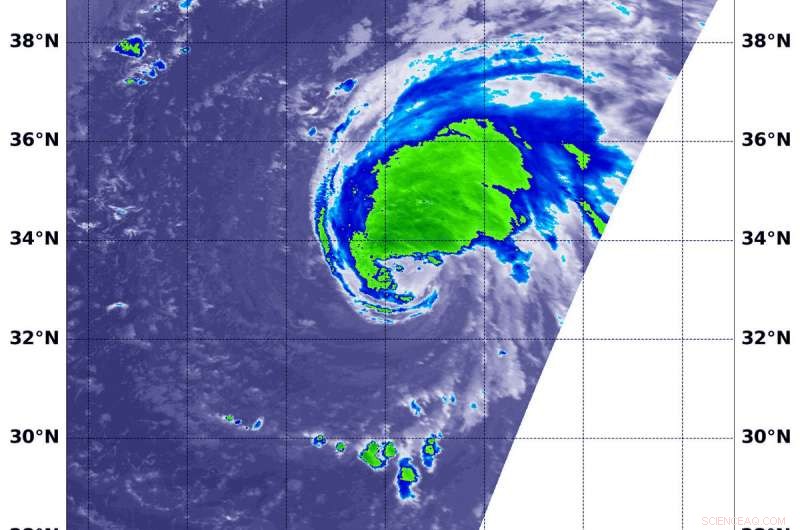 NASA Reveals Major Storm Core of Tropical Storm Leslie Lies Northwest of Its Center