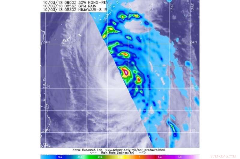 NASA Examines Typhoon Kong-Rey Rainfall Rates Using GPM Satellite Data