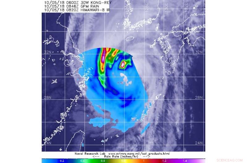 NASA Analyzes Heavy Rainfall Rates of Tropical Storm Kong-Rey