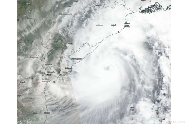 NASA Tracks Tropical Cyclone Titli Approaching Indian Coast
