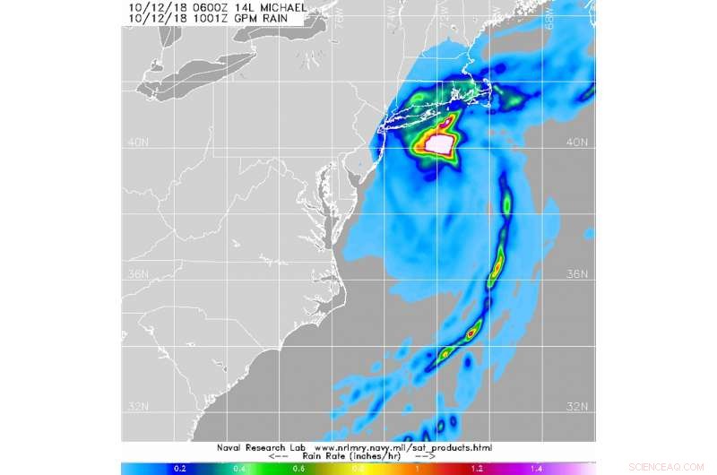 NASA Tracks Heavy Rains from Post-Tropical Cyclone Michael in the Northeastern U.S.