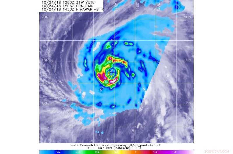 Satellite Images Show Super Typhoon Yutu’s Eye Over Tinian