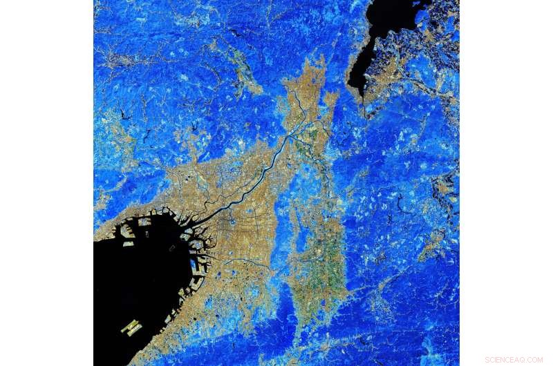 Stunning Aerial View of Kyoto and Osaka via Copernicus Sentinel-2B