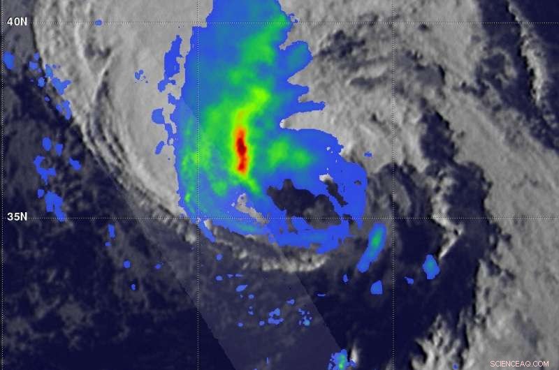 NASA Observes Hurricane Oscar Transitioning to Extratropical Low