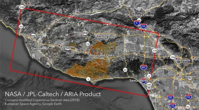 NASA’s ARIA System Generates Real-Time Satellite Maps of California Wildfires