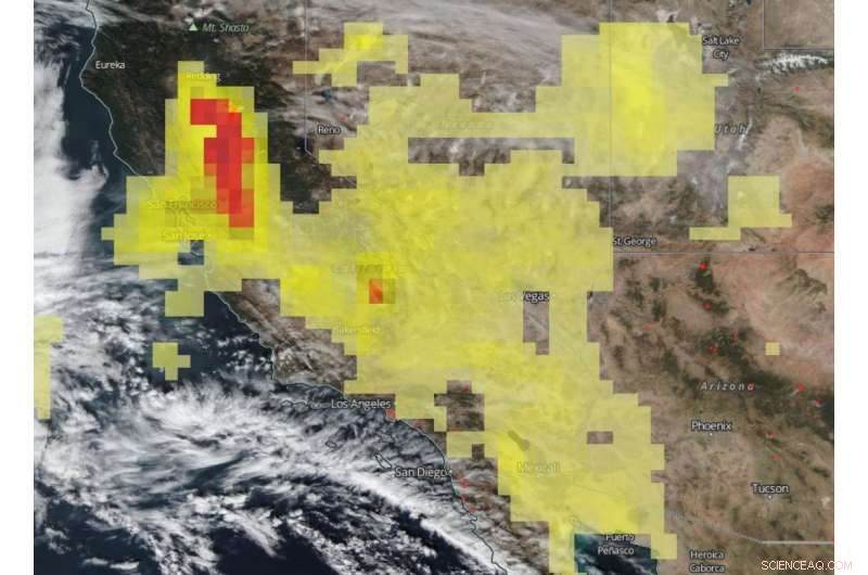 California Wildfires Emit Aerosols, Thickening Already Saturated Atmosphere