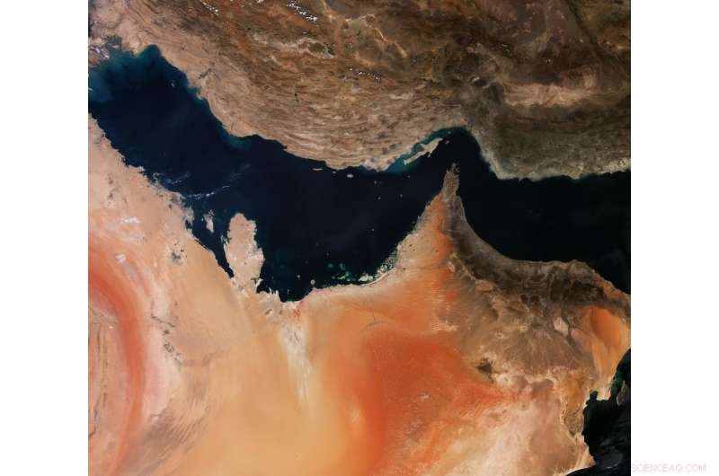 Copernicus Sentinel-3A Captures Stunning Aerial View of the Persian Gulf