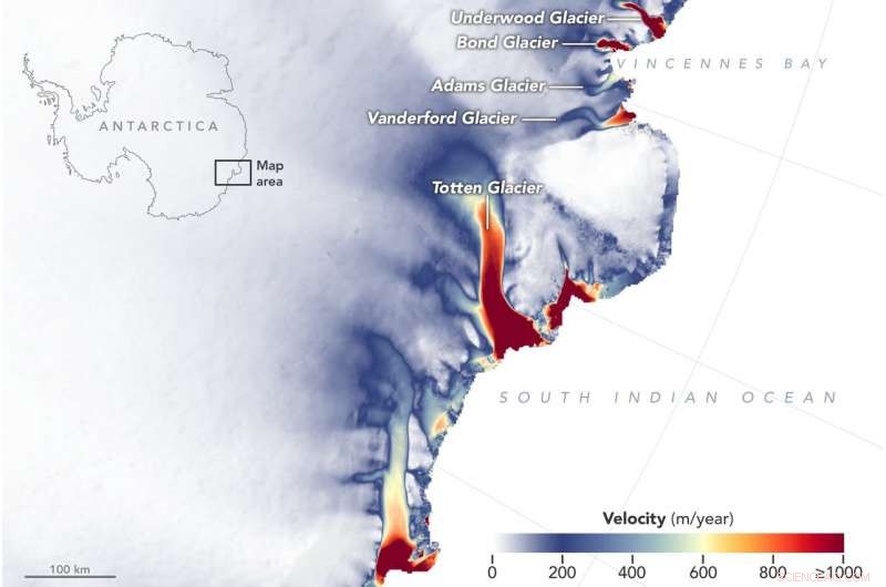 East Antarctic Glaciers Show Accelerated Retreat, Raising Global Sea-Level Concerns