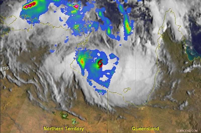 GPM Records Heavy Rainfall Over Arafura Sea as Tropical Cyclone Owen Intensifies