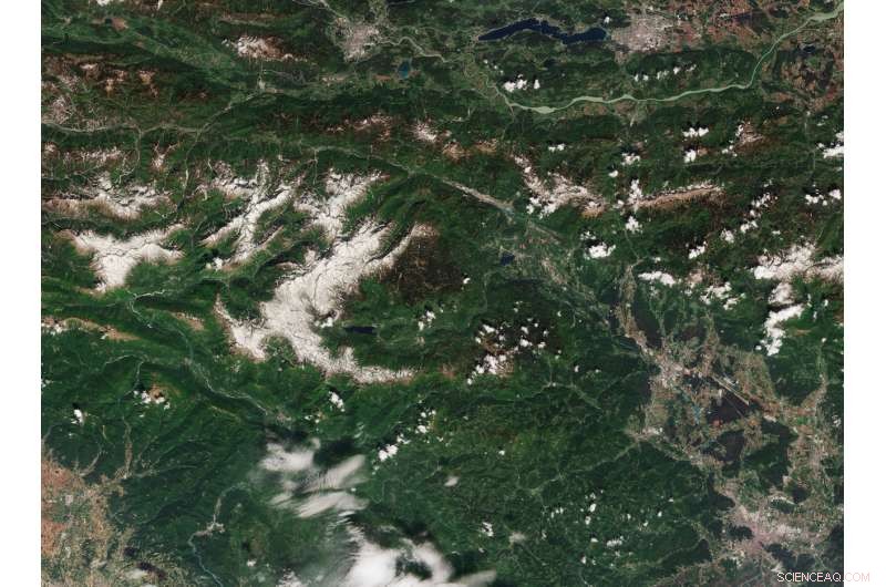 Stunning View of Mount Triglav, Slovenia from Copernicus Sentinel-2A Satellite