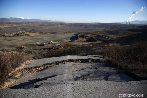 Greek Village Sinks, Exposing Nation s Coal Addiction