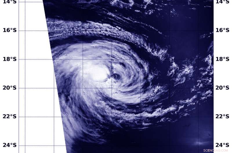 NASA s Aqua Satellite Reveals Wind Shear Impacting Tropical Cyclone Riley