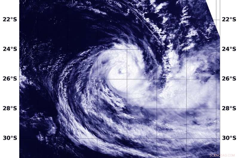 NASA-NOAA Satellite Detects Shearing of Tropical Cyclone Gelena