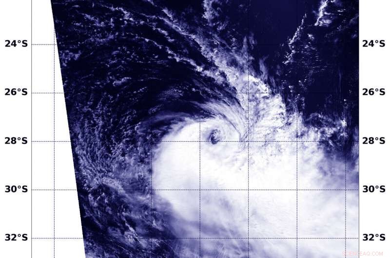 NASA Aqua Satellite Detects Strong Winds Impacting Tropical Cyclone Gelena
