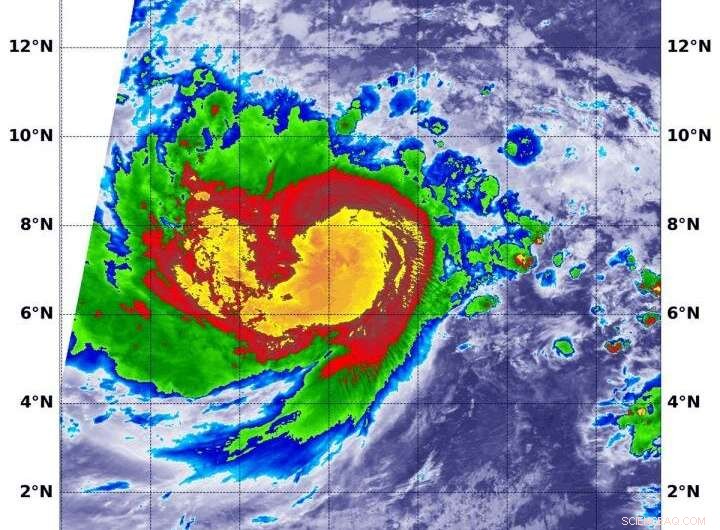 NASA Satellite Infrared Image Highlights Powerful Core of Typhoon Wutip