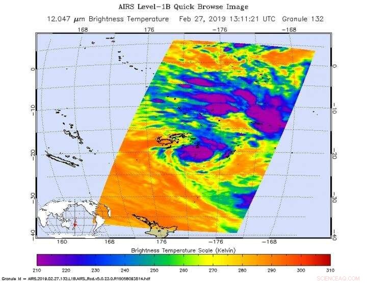 NASA Satellite Sees Tropical Cyclone Pola Near Fiji in Infrared Detail