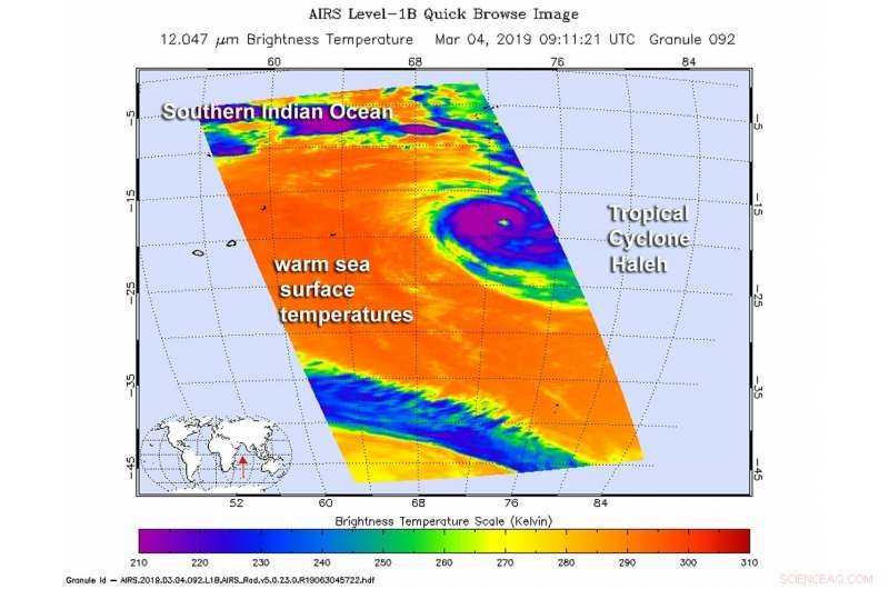 NASA s Infrared Imaging Reveals the Power of Tropical Cyclone Haleh